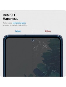 HÄRDAT GLAS Spigen GLASS FC GALAXY S20 FE SVART