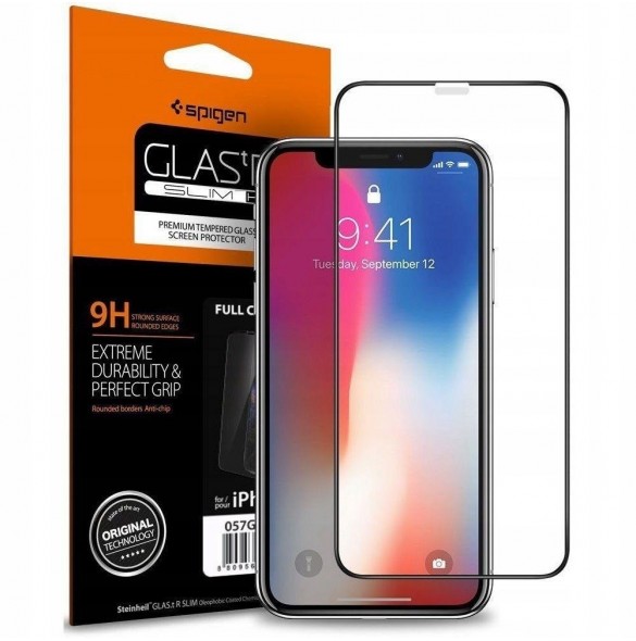 HÄRDAT GLAS Spigen GLASS FC IPHONE 11 SVART