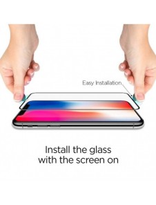 HÄRDAT GLAS Spigen GLASS FC IPHONE 11 PRO MAX SVART