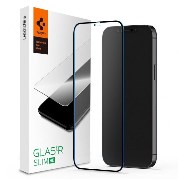 HÄRDAT GLAS Spigen GLASS FC IPHONE 12 MINI SVART