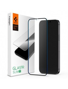 HÄRDAT GLAS Spigen GLASS FC IPHONE 12 PRO MAX SVART