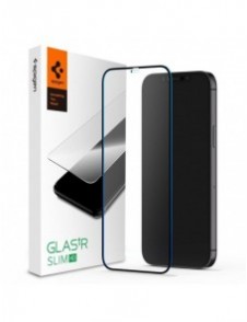 HÄRDAT GLAS Spigen GLASS FC IPHONE 12 PRO MAX SVART