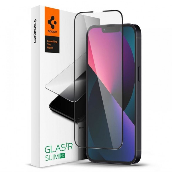 HÄRDAT GLAS Spigen GLASS FC IPHONE 13 MINI SVART