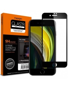 HÄRDAT GLAS Spigen GLASS FC IPHONE 7 / 8 / SE 2020 / 2022 SVART