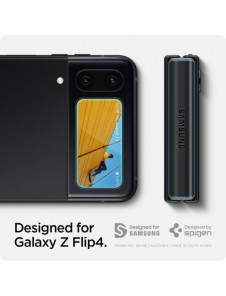 HÄRDAT GLAS Spigen GLASS FC" EZ FIT" + GJÄRNFILM 2-PACK GALAXY MED FLIP 4 SVART
