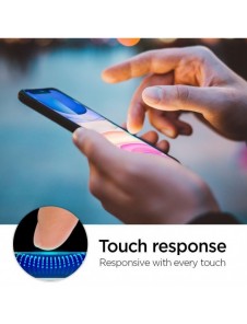 TEMPERAD Spigen ALM GLASS FC IPHONE 11 SVART