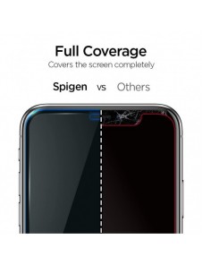 TEMPERAD Spigen ALM GLASS FC IPHONE 11 SVART