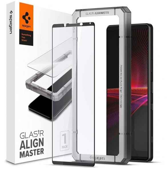 TEMPERAD Spigen ALM GLASS FC SONY XPERIA 1 III SVART