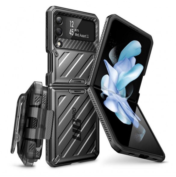 Supcase UNICORN BEETLE PRO GALAXY MED FLIP 4 SVART