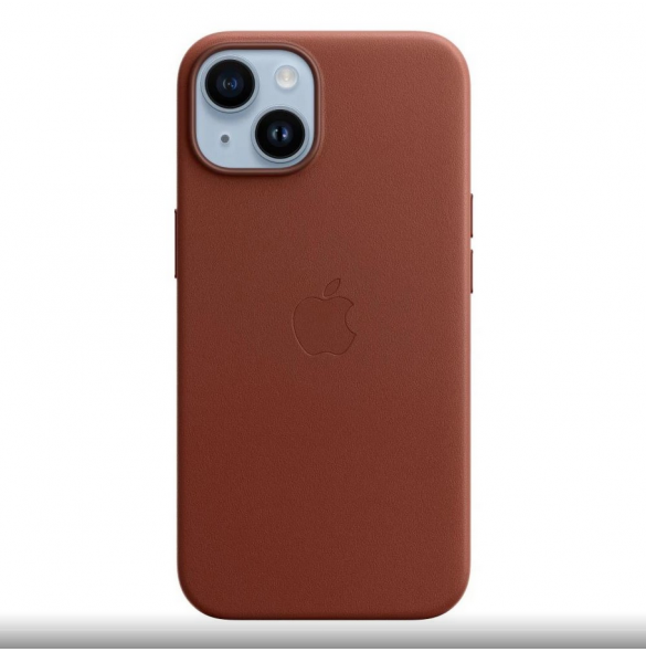 MPP73ZM/A Apple Leather Magsafe Skal till iPhone 14 Umber