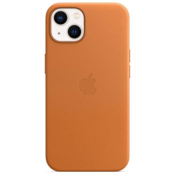 MM0D3ZM/A Apple Leather Magsafe Skal för iPhone 13 mini Gyllene Brun