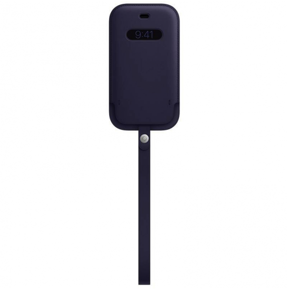MK0A3ZM/A Apple Leather Sleeve MagSafe Cover för iPhone 12/12 Pro Deep Violet