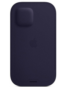 MK0A3ZM/A Apple Leather Sleeve MagSafe Cover för iPhone 12/12 Pro Deep Violet