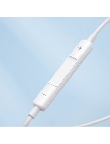 In-ear trådade minijack hörlurar med fjärrkontroll Joyroom JR-EW01 - vit
