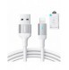 Joyroom-kabel USB - Lightning 2.4A A10-serien 2 m vit (S-UL012A10)