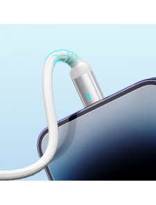 Joyroom-kabel USB - Lightning 2.4A A10-serien 2 m vit (S-UL012A10)