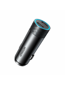 Joyroom billaddare 2 x USB-C 50W med PD, QC, PPS grå (JR-CL13)