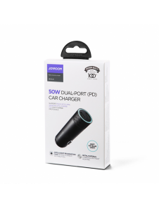 Joyroom billaddare 2 x USB-C 50W med PD, QC, PPS grå (JR-CL13)