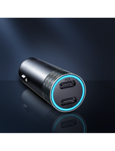 Joyroom billaddare 2 x USB-C 50W med PD, QC, PPS grå (JR-CL13)
