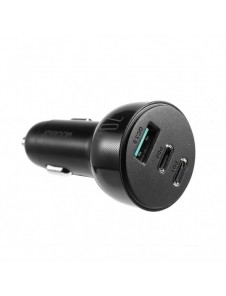 Joyroom billaddare 70W med 3 portar: USB, 2 x USB C svart (JR-CL26)
