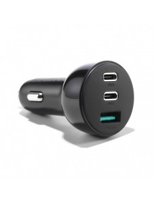 Joyroom billaddare 70W med 3 portar: USB, 2 x USB C svart (JR-CL26)