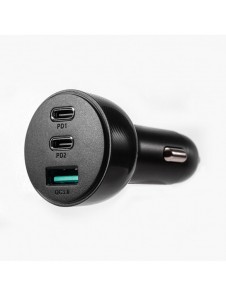 Joyroom billaddare 70W med 3 portar: USB, 2 x USB C svart (JR-CL26)