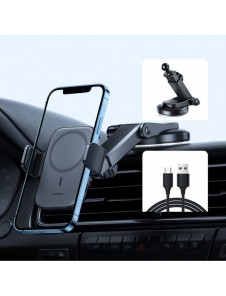 Joyroom Car Magnetic Holder 15W Qi Induction Trådlös laddare (MagSafe-kompatibel för iPhone) för Dashboard (JR-ZS295)
