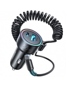 Joyroom snabb billaddare 3 i 1 med USB Type C-kabel 1,5m 55W svart (JR-CL07)