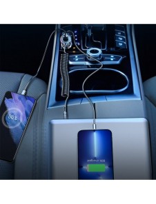 Joyroom snabb billaddare 3 i 1 med USB Type C-kabel 1,5m 55W svart (JR-CL07)