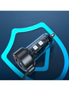 Joyroom snabb billaddare 3 i 1 med USB Type C-kabel 1,5m 55W svart (JR-CL07)
