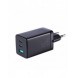 Joyroom snabbladdare GaN 65W USB, 2x USB C svart + USB C-kabel - USB C 100W 1,2m (TCG01)
