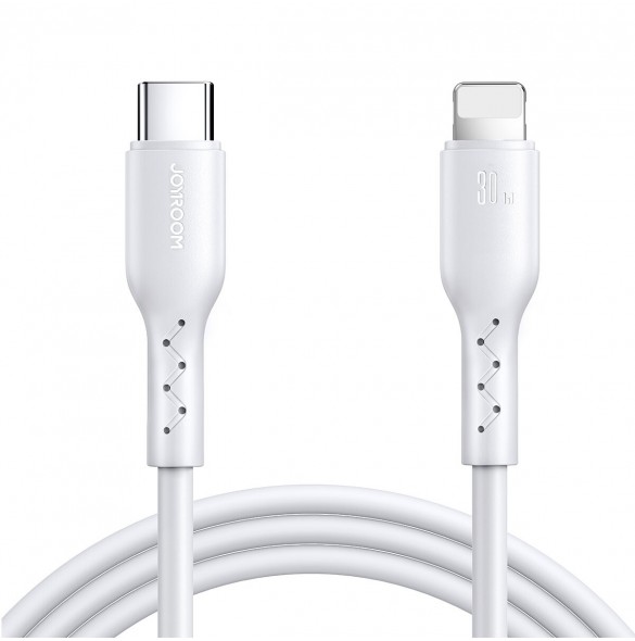 Joyroom Flash-Charge Series SA26-CL3 USB-C / Lightning-kabel 30W 2m - vit