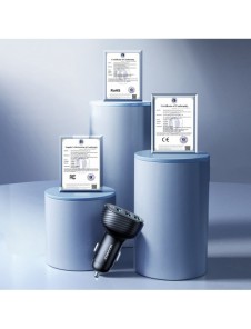 Joyroom JR-CCD03 3.4A billaddare med 3x USB-A display - svart