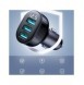 Joyroom JR-CCD03 3.4A billaddare med 3x USB-A display - svart
