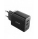 Joyroom JR-TCF10 snabbladdare 2x USB-C USB-A 32W - svart