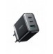 Joyroom JR-TCF10 snabbladdare 2x USB-C USB-A 32W - svart