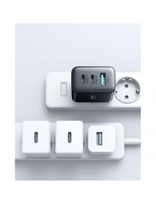 Joyroom JR-TCF10 snabbladdare 2x USB-C USB-A 32W - svart