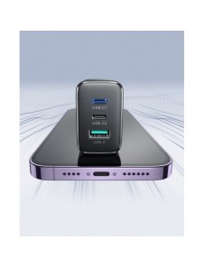 Joyroom JR-TCF10 snabbladdare 2x USB-C USB-A 32W - svart