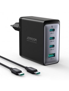 Joyroom JR-TCG04EU 100W GaN laddare 3x USB-C USB-A + USB-C / USB-C kabel 100W - svart