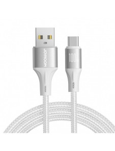 Joyroom Light-Speed Serie SA25-AC6 USB-A / USB-C Snabböverföringskabel 100W 2m - Vit