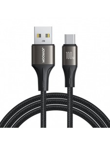 Joyroom Light-Speed Serie SA25-AC6 USB-A / USB-C Snabböverföringskabel 100W 3m - Svart