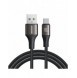 Joyroom Light-Speed Serie SA25-AC6 USB-A / USB-C Snabböverföringskabel 100W 3m - Svart