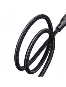 Joyroom Light-Speed Serie SA25-AC6 USB-A / USB-C Snabböverföringskabel 100W 3m - Svart