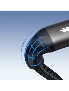 Joyroom Light-Speed Serie SA25-AC6 USB-A / USB-C Snabböverföringskabel 100W 3m - Svart