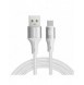 Joyroom Light-Speed Serie SA25-AC6 USB-A / USB-C Snabböverföringskabel 100W 3m - Vit