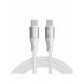 Joyroom Light-Speed Serie SA25-CC5 100W USB-C / USB-C-kabel 1,2 m - vit