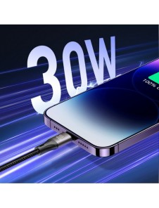 Joyroom Light-Speed Serie SA25-CC5 100W USB-C / USB-C-kabel 1,2 m - vit