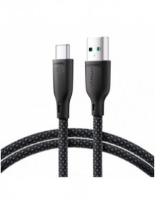 Joyroom Multi-Color Series SA34-AC6 USB-A/USB-C-kabel 100W Snabböverföring 1m - Svart