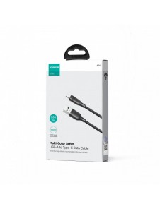 Joyroom Multi-Color Series SA34-AC6 USB-A/USB-C-kabel 100W Snabböverföring 1m - Svart