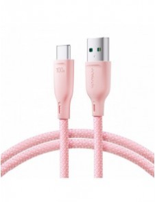 Joyroom Multi-Color Series SA34-AC6 USB-A / USB-C-kabel 100W Snabböverföring 1m - Rosa